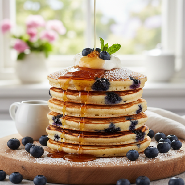 Fluffy Blueberry Buttermilk Pancakes Delight recipe