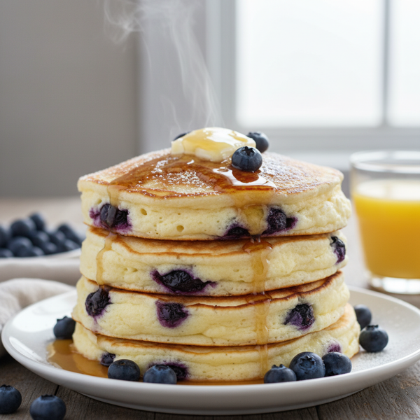 Fluffy Blueberry Egg White Pancakes recipe
