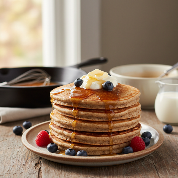 Fluffy Buckwheat Buttermilk Pancakes recipe