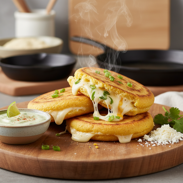 Fluffy Cheese Arepas Delight recipe