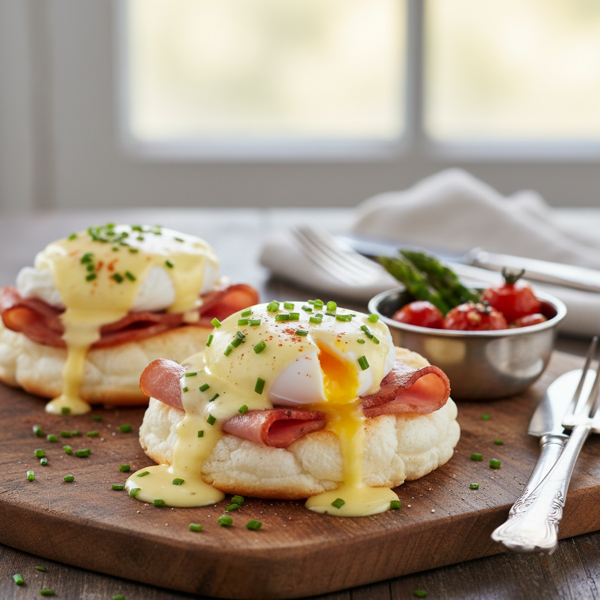 Fluffy Cloud Bread Eggs Benedict Delight recipe