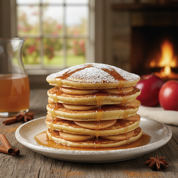 Fluffy Gluten Free Pancakes with Apple Cider Twist recipe