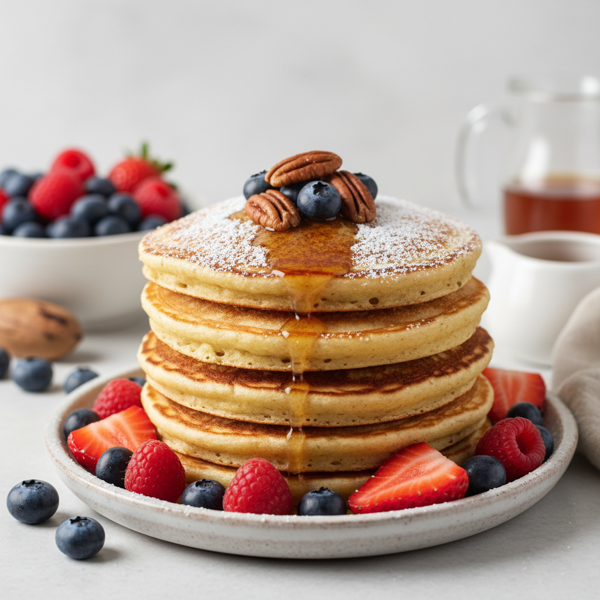 Fluffy Gluten Free Pancakes with Fruit recipe