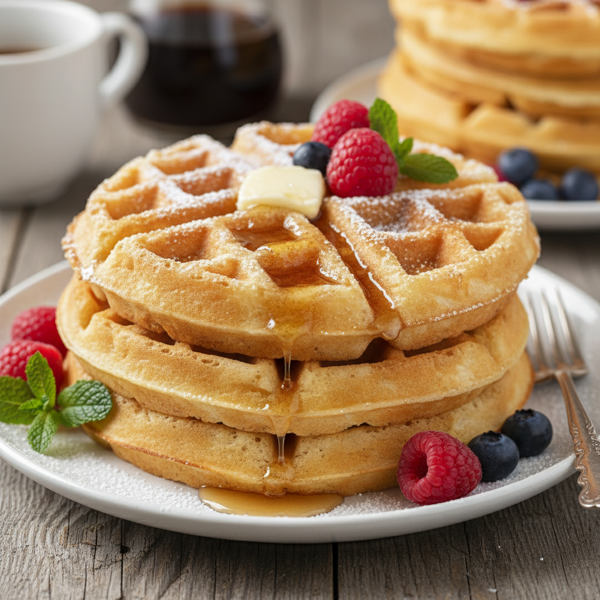 Fluffy Golden Waffles recipe