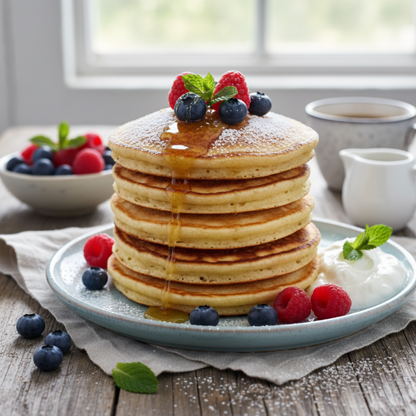 Fluffy Greek Yogurt Pancakes recipe