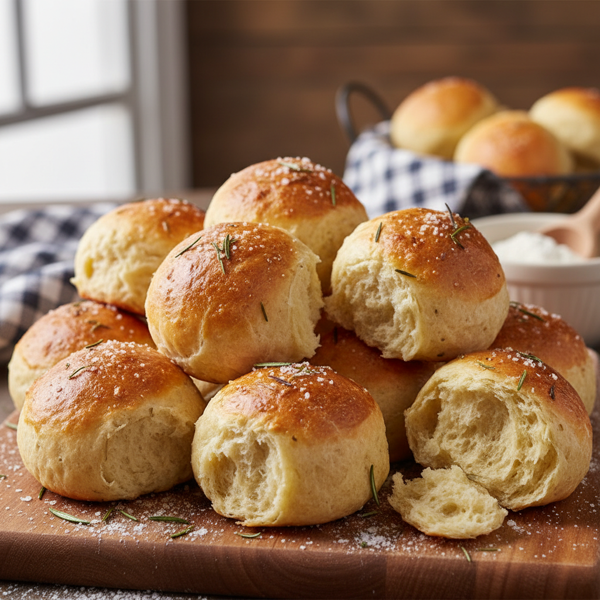 Fluffy Homemade Dinner Rolls recipe
