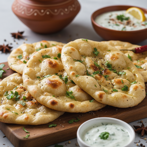 Fluffy Homemade Naan Bread recipe