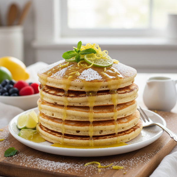 Fluffy Lemon-Lime Pancakes recipe