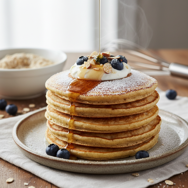 Fluffy Low-Carb Oatmeal Pancakes recipe