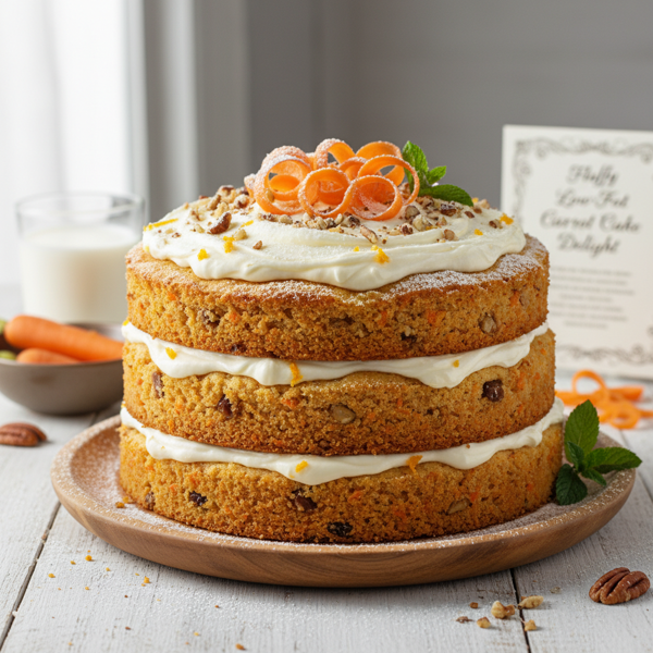 Fluffy Low-Fat Carrot Cake Delight recipe