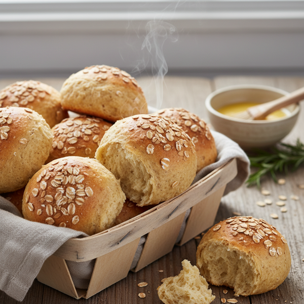 Fluffy Oatmeal Dinner Rolls recipe