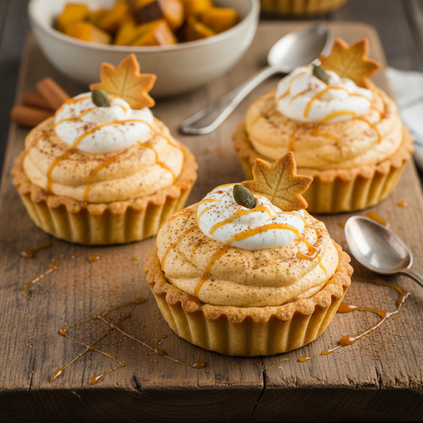 Fluffy Pumpkin Mousse Tarts recipe