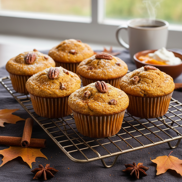 Fluffy Pumpkin Spice Muffins recipe