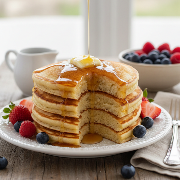 Fluffy Restaurant-Style Pancakes recipe