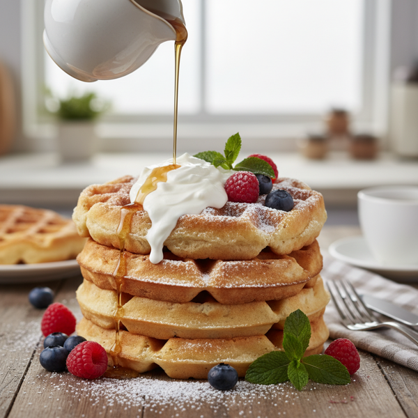 Fluffy Sour Cream Dream Waffles recipe