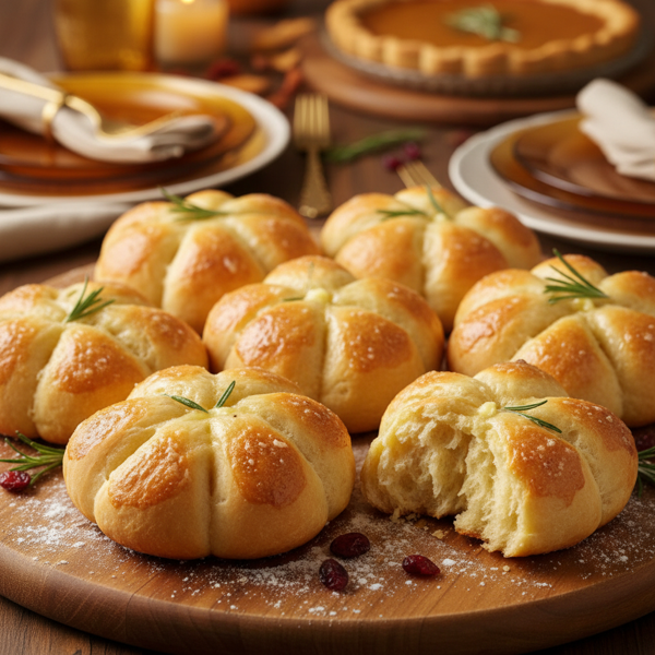 Fluffy Thanksgiving Snowflake Rolls recipe