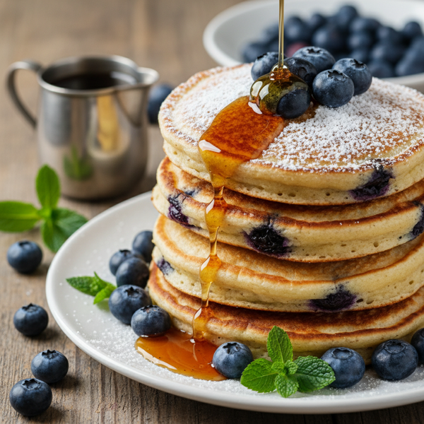 Fluffy Vegan Blueberry Bliss Pancakes recipe