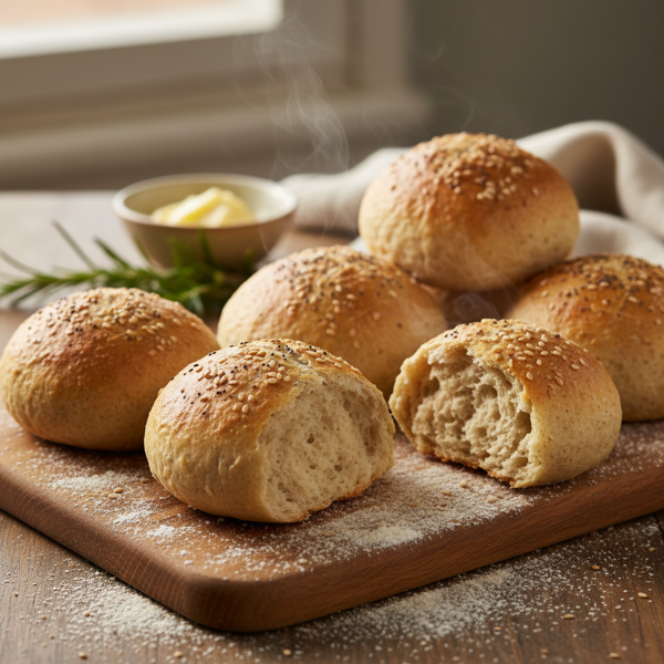 Fluffy Vegan Spelt Buns recipe
