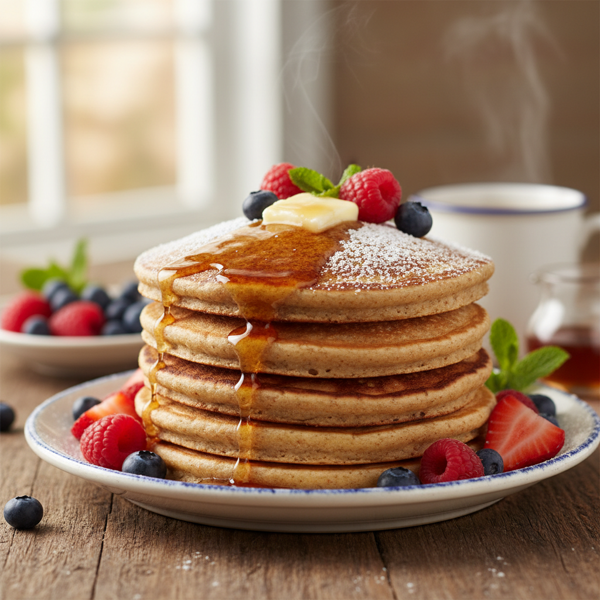 Fluffy Whole-Wheat Pancakes Delight recipe
