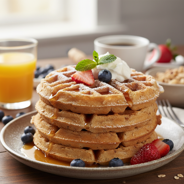 Fluffy Whole Grain Waffles recipe