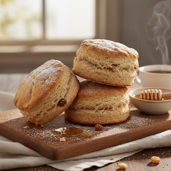 Fluffy Whole Wheat Biscuits with a Hint of Sweetness recipe