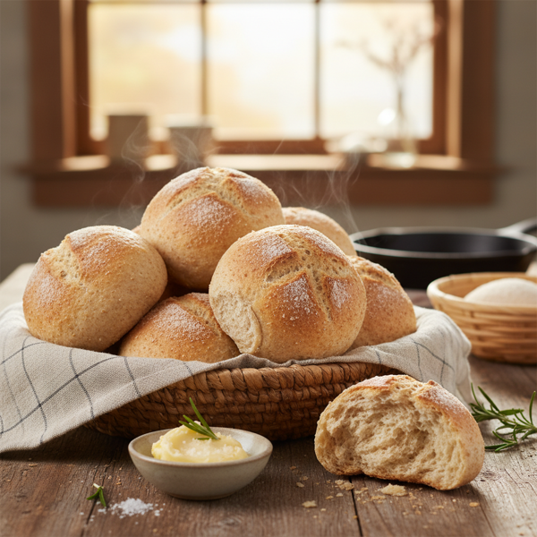 Fluffy Whole Wheat Dinner Rolls recipe
