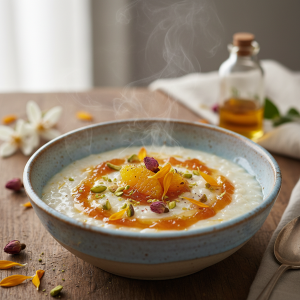 Fragrant Orange Blossom Rice Pudding Delight recipe