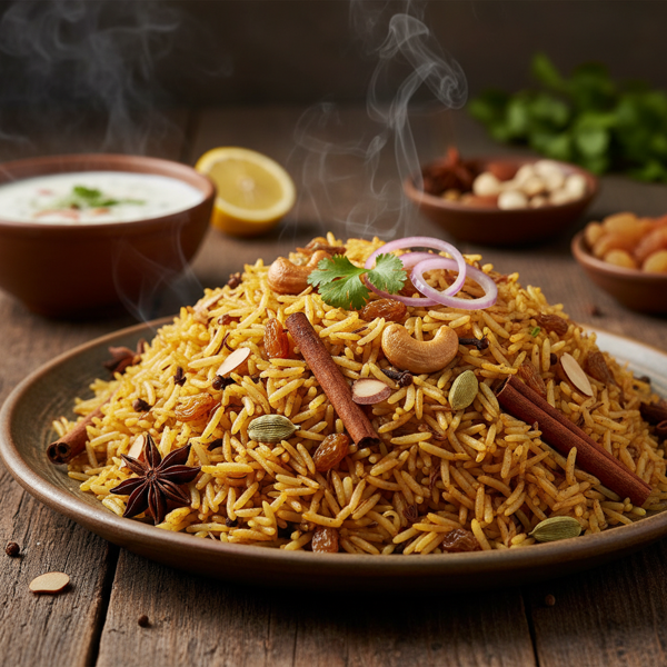 Fragrant Spiced Pulao with Sultanas recipe
