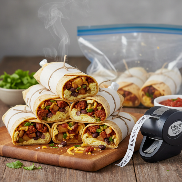 Freezer-Friendly Breakfast Burritos recipe