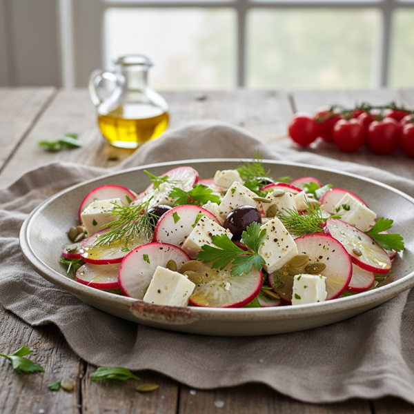 Fresh Radish and Feta Delight Salad recipe