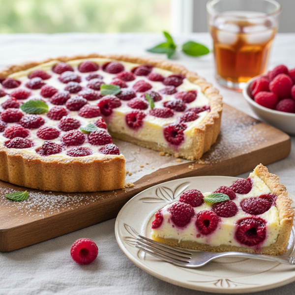 Fresh Raspberry Cream Cheese Tart recipe