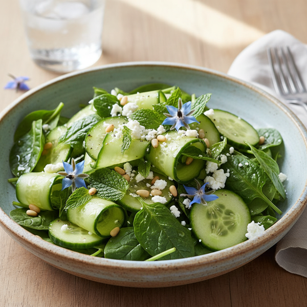Fresh Spinach and Cucumber Delight recipe
