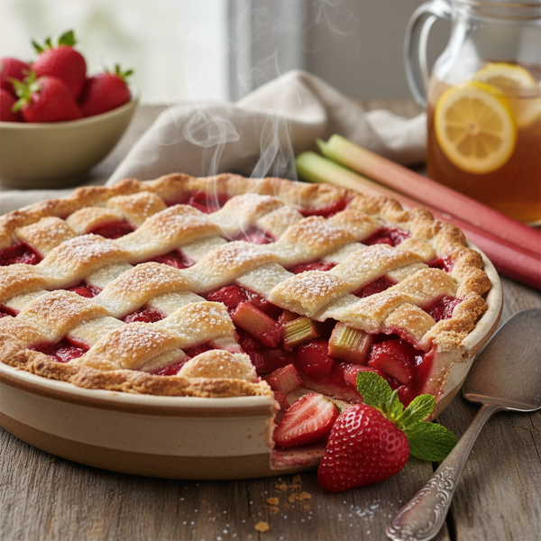 Fresh Strawberry-Rhubarb Delight recipe