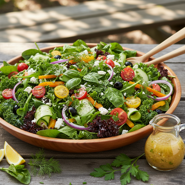 Fresh Summer Garden Salad with Herbs recipe
