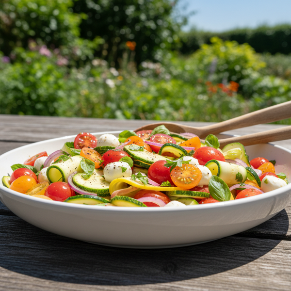 Fresh Summer Tomato and Zucchini Medley Salad recipe