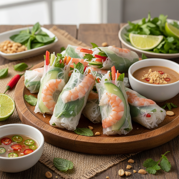 Fresh Vietnamese Shrimp Spring Rolls recipe