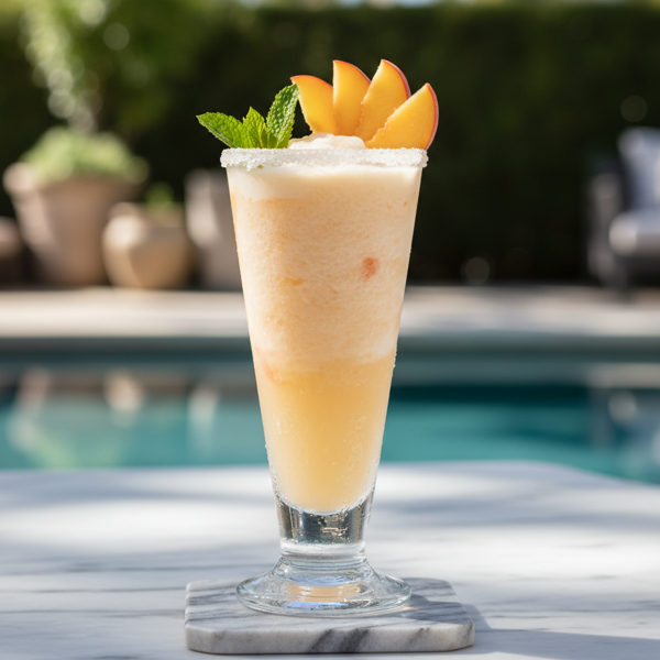 Frosty Peach Bellini Delight recipe
