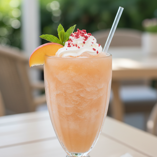 Frosty Peach Fizz Slush recipe
