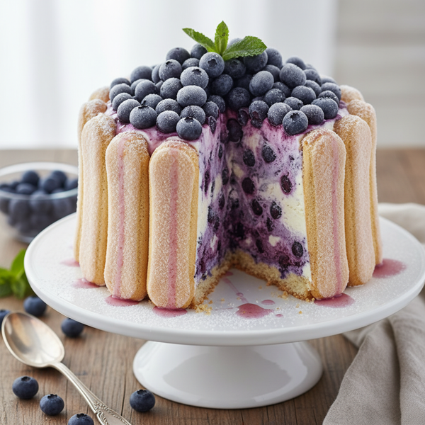Frozen Wild Blueberry Delight Charlotte recipe