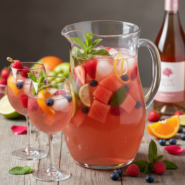 Fruit-Infused Rosé Sangria recipe