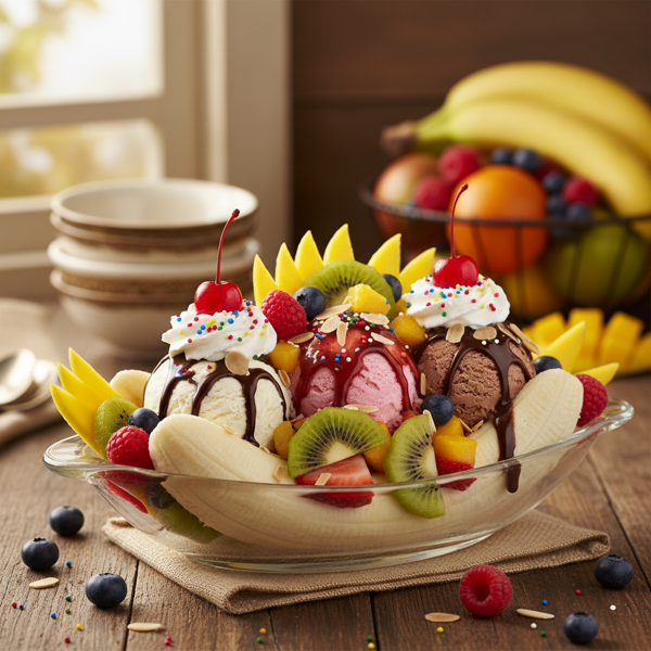 Fruity Banana Split Delight recipe