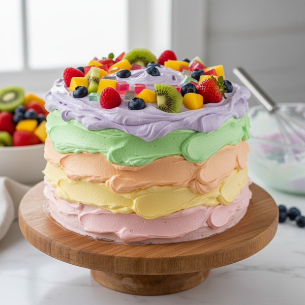 Fruity Jello Whip Cake Frosting recipe
