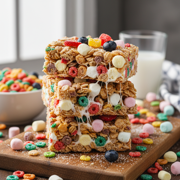 Fruity Marshmallow Cereal Bars recipe