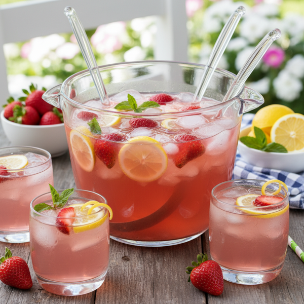 Fruity Strawberry Lemonade Punch recipe