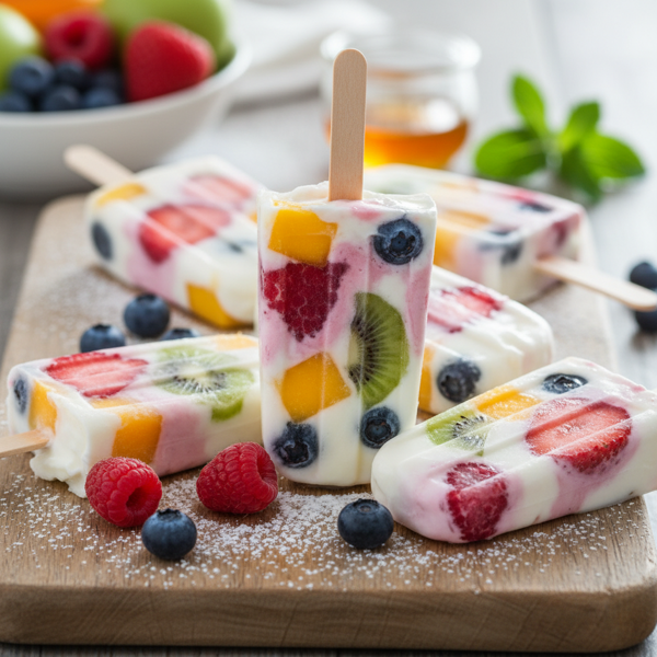 Fruity Yogurt Pops recipe