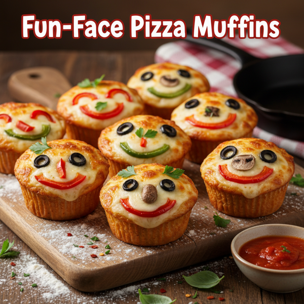 Fun-Face Pizza Muffins recipe