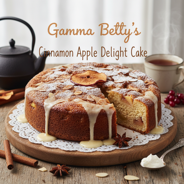 Gamma Betty's Cinnamon Apple Delight Cake recipe