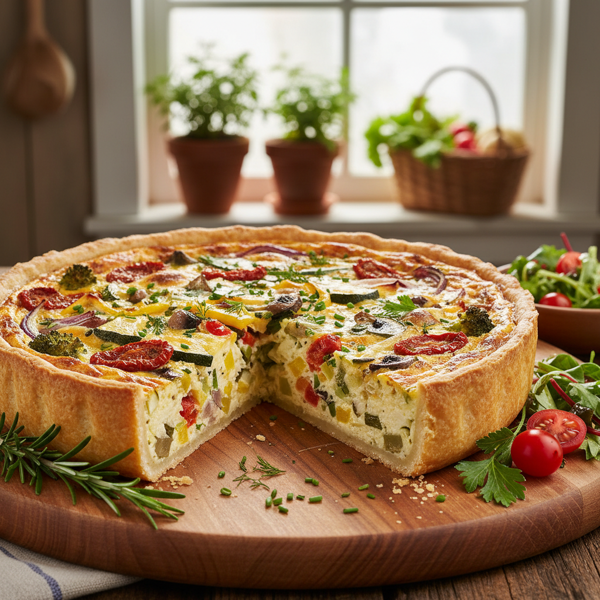 Garden-Fresh Bisquick Vegetable Quiche recipe