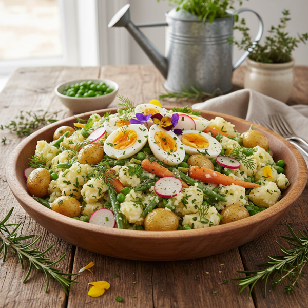 Garden-Style Mashed Potato Salad recipe