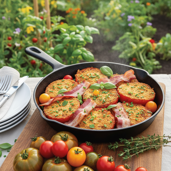 Garden Fresh Bacon-Fried Tomatoes recipe
